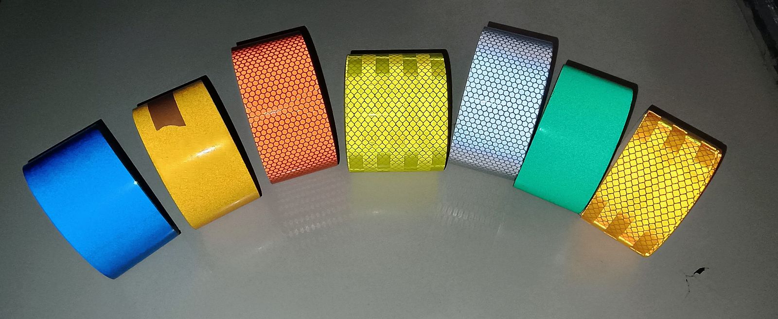 Door sill reflective strips