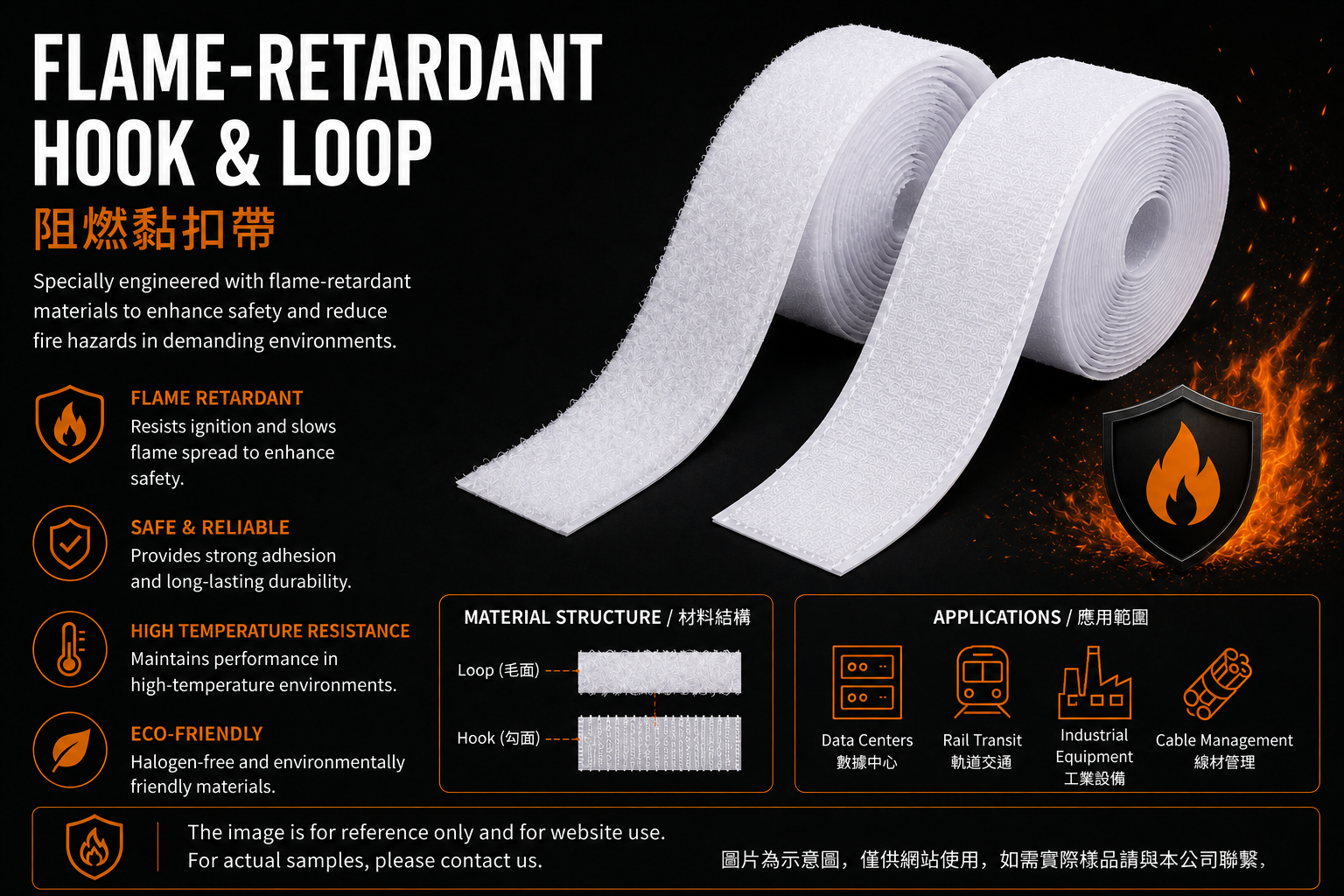 Flame-Retardant Hook & Loop